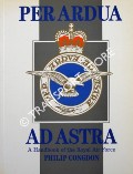 Book cover of Behind the Hangar Doors / Per Ardua Ad Astra - A Handbook of the Royal Air Force by CONGDON, Philip